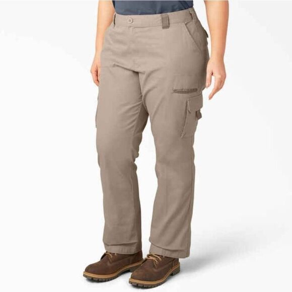 Dickies 8 women's relaxed fit cargo pants khaki gorpcore utility outdoors - Picture 1 of 12